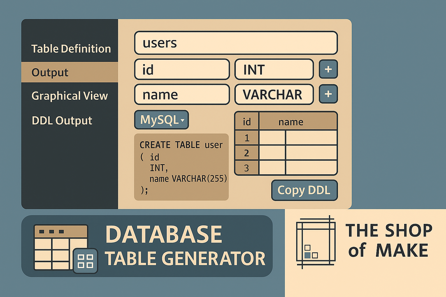 Database Table Generator Icon